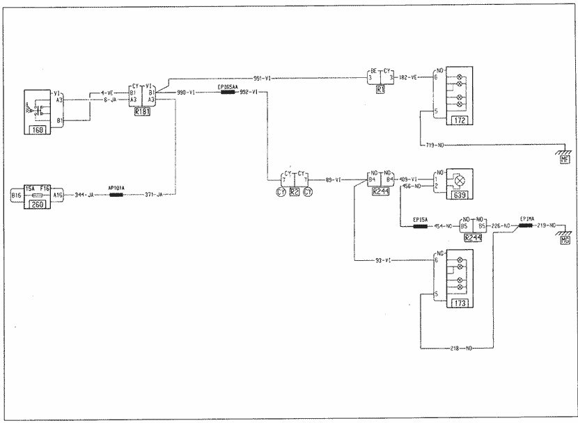 Эксплуатация, обслуживание и ремонт автомобилей Renault Kangoo (Рено Канго) (с двигателем 1.2i D4F и D7F, 1.4i K7J и E7J, 1.6i K4M и K7M, 1.5 DCI K9K, 1.9F8Q, 1.9 TDI F9Q). Принципиальные электрические схемы стоп-сигналов и антиблокировочной тормозной системы (мод.2000г)